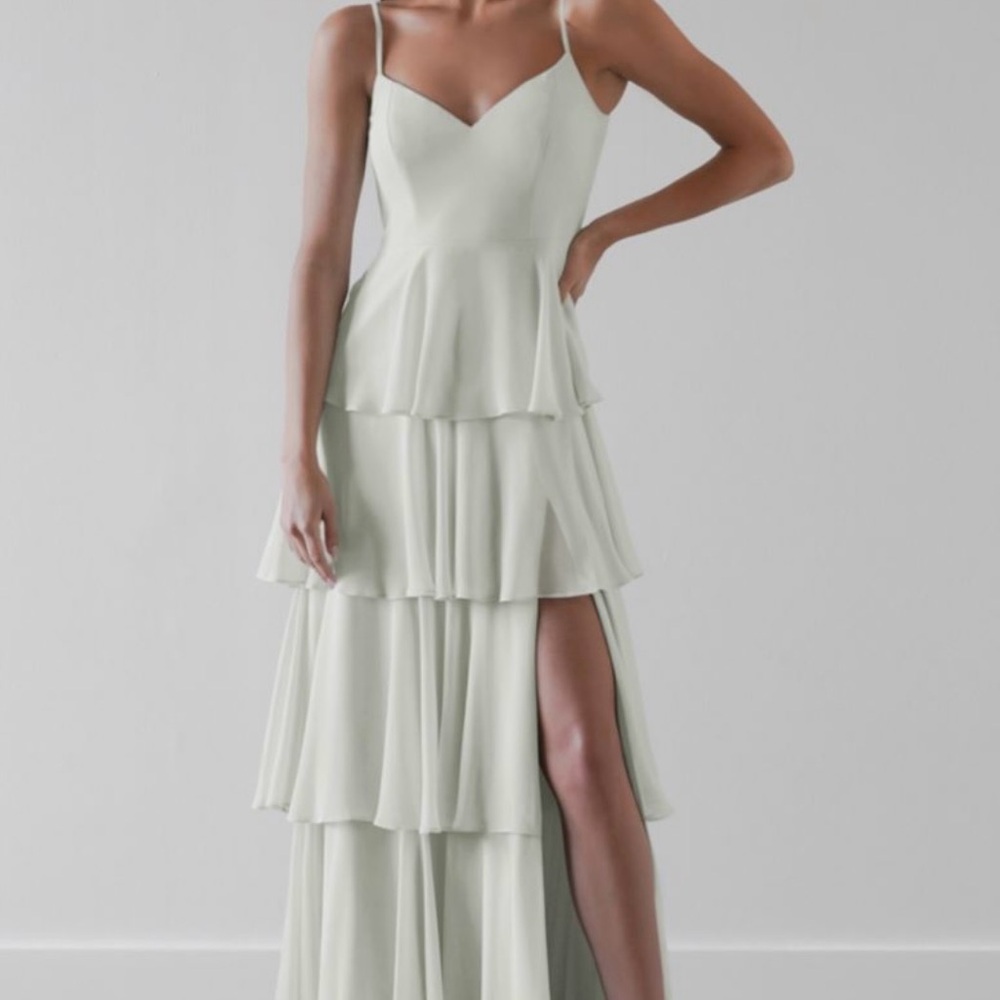 Elegant Cream Tiered Maxi Dress